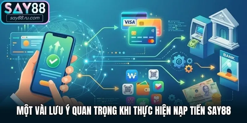 Một vài lưu ý quan trọng khi thực hiện nạp tiền Say88